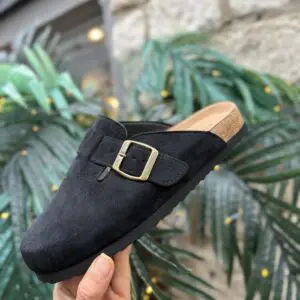 Buckle Clog in Black