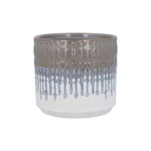 Brown/Blue Reactive Glaze PotCover -