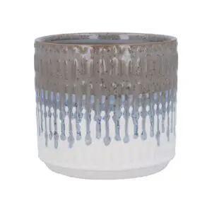 Brown/Blue Reactive Glaze PotCover -