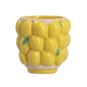Stoneware Pot Cover 8.5cm - Lemons