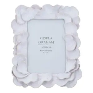 Resin Picture Frame (5"x7") 25cm - Antique White Oyster