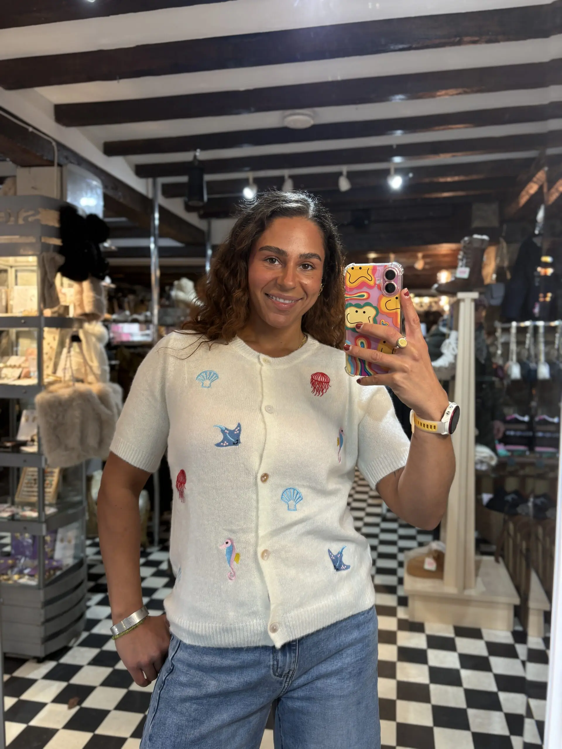 Soft Knit Sealife Cardigan Top