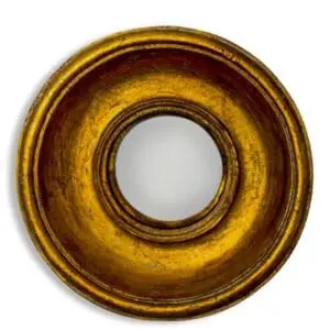 ANTIQUED GOLD DEEP FRAMED EXTRA SMALL CONVEX MIRROR