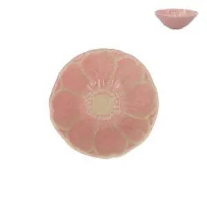 Stoneware Bowl 12.5cm - Pink Flower