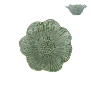 Porcelain Bowl 14cm - Green Speckle Flower