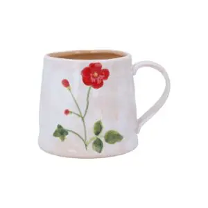 Stoneware Mug 9cm - Meadow Red Flower
