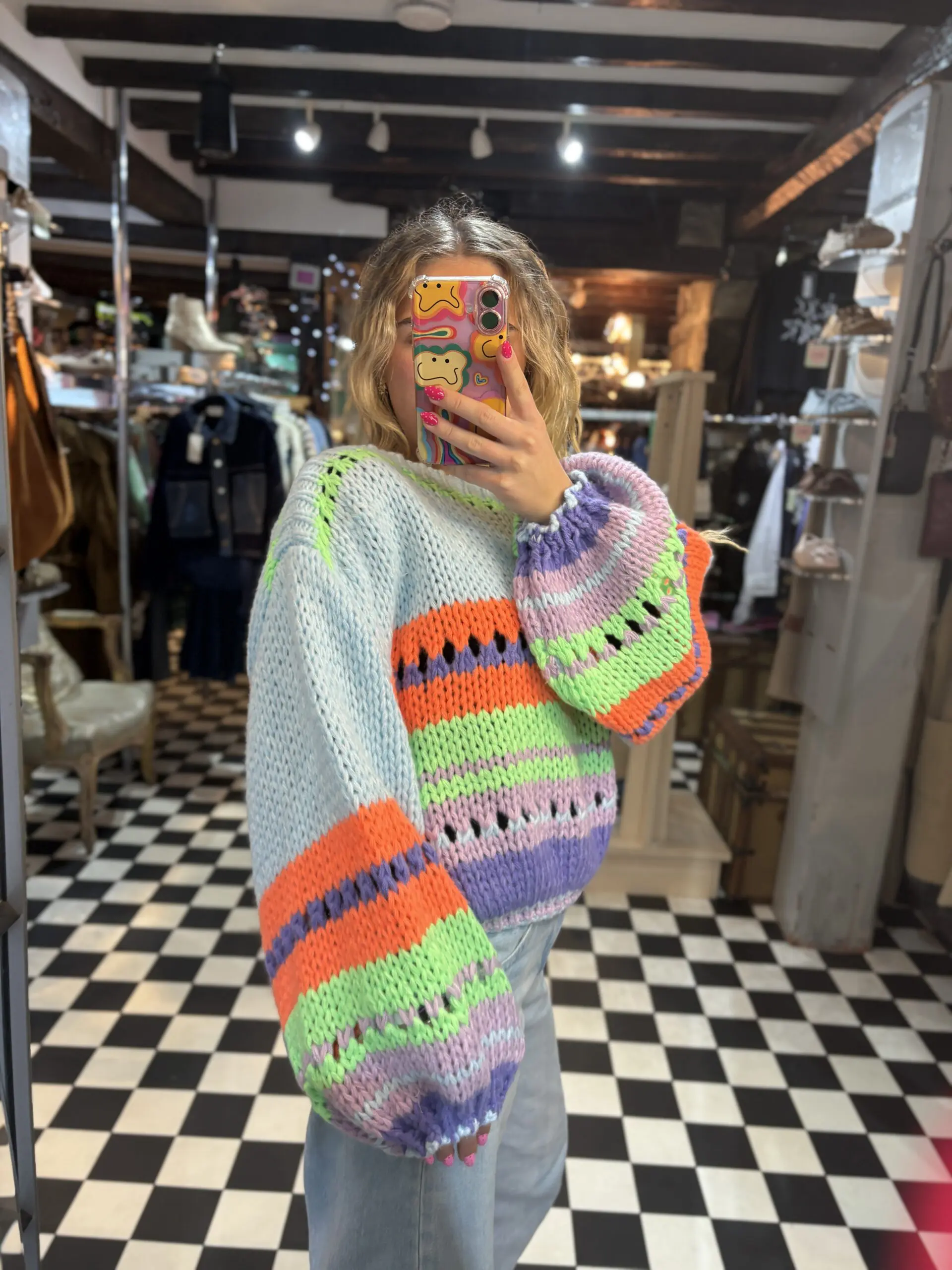 Chunky Knit Neon Scooby Jumper