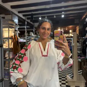 Floral Embroidered Blouse in 2 Colours