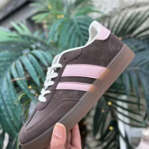 Brown and Pink Stripe Trainer