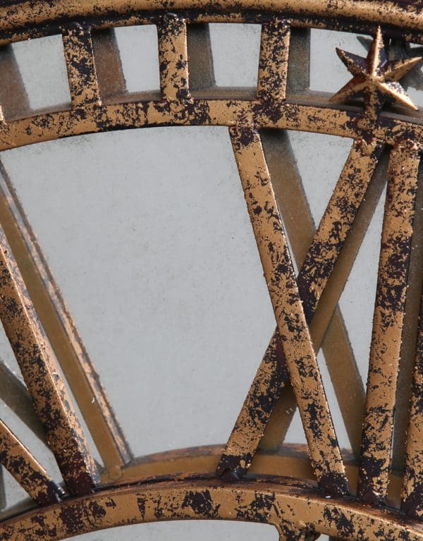 Gold Clock With Antiqued Mirror Face - Image 2
