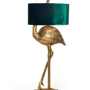ANTIQUED STYLE GOLD FLAMINGO FLOOR LAMP