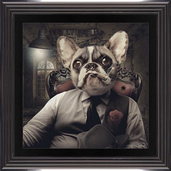 Frenchie Mafia Metallic Framed Artwork
