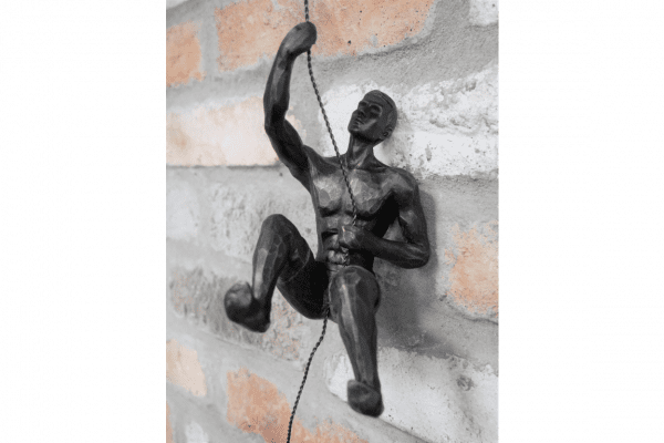 Antiqued Black & Gold Abseiling Man in shorts - Image 5