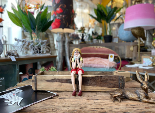 Antiqued Sitting Pinocchio Figure - Image 2