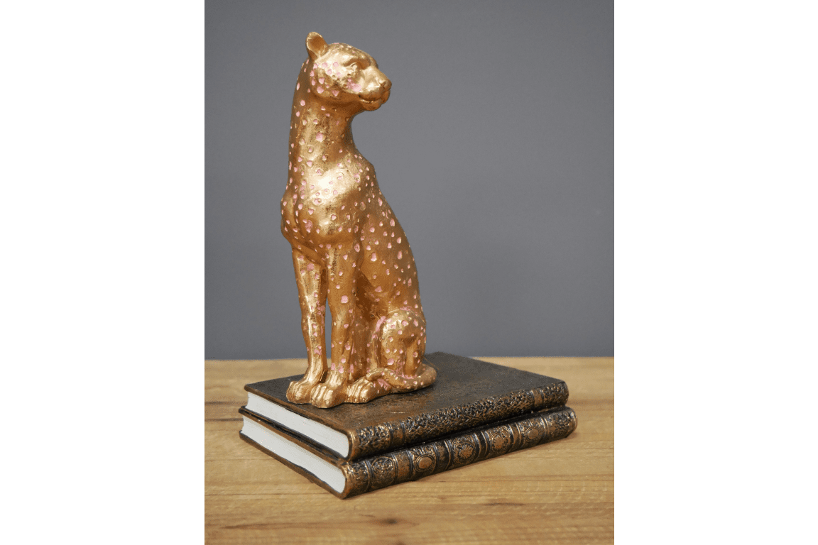 GOLD LEOPARD BOOKENDS - Image 3