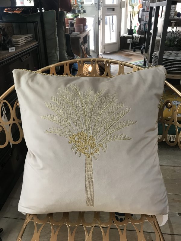 Ivory Palm Tree cushion