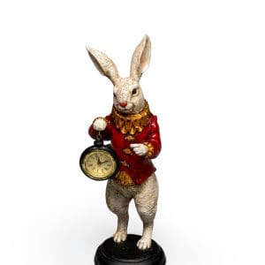THE WHITE RABBIT STANDING CLOCK FIGURE