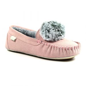 Lazy Dogz Bessie Pink Suede Slipper