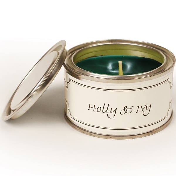 holly and ivy paint pot candle Bibi's Boutique