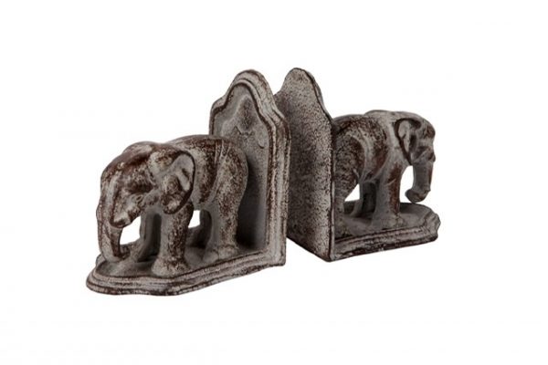 Cast Iron Elephant Bookends