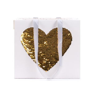Artebene Sequin Heart Gift Bag
