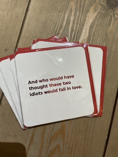 Two idiots valentines card