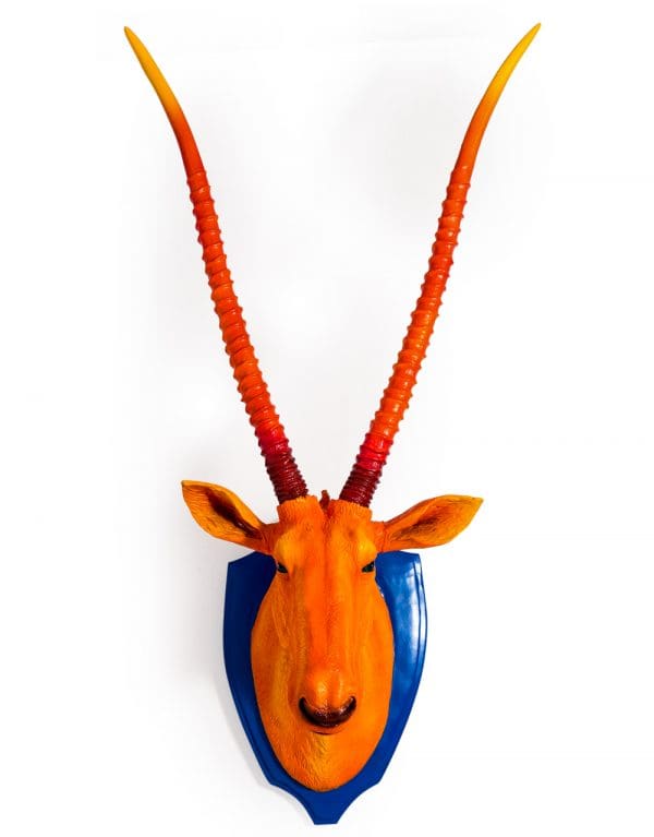 Bright Orange Antelope Wall Head