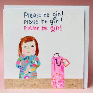 Paper Salad Please Be Gin Greeting Card