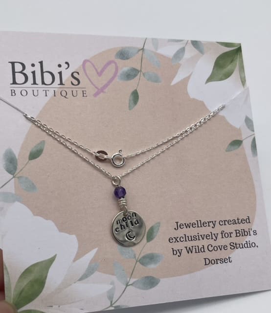 Wild Cove Sterling Silver ‘Moon Child’ Pendant Necklace