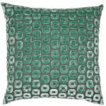 Geometric Green Cushion