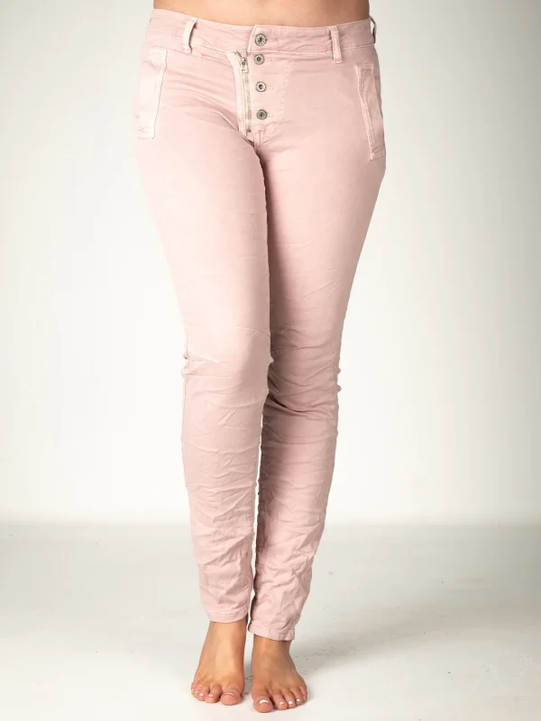 MELLY & CO 4 BUTTON JEANS in PINK