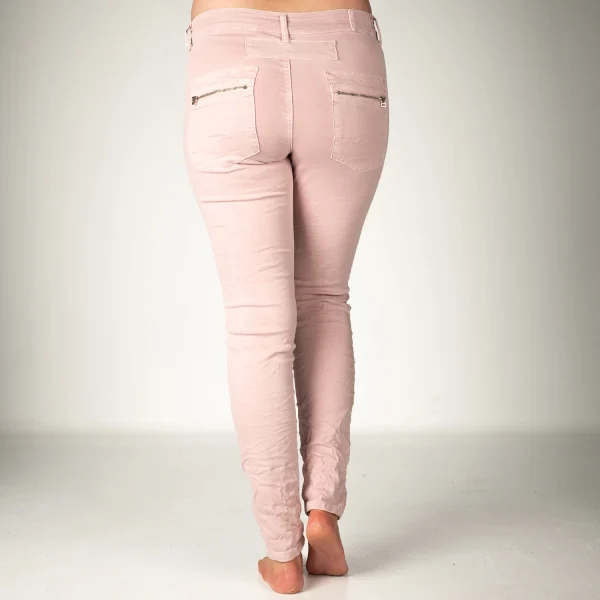 MELLY & CO 4 BUTTON JEANS in PINK - Image 2