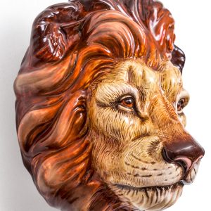Ceramic Lion Head Sconce Vase