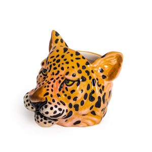 Ceramic Leopard Storage Jar/Vase