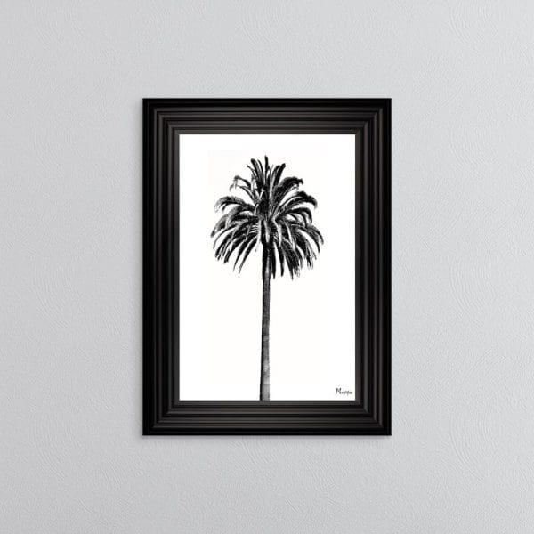 Black and White Palm Tree Wall Art