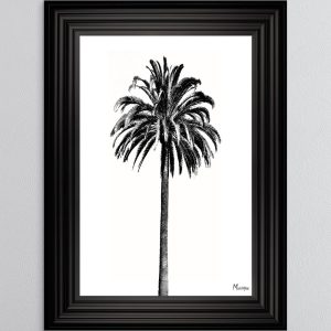 Black and White Palm Tree Wall Art
