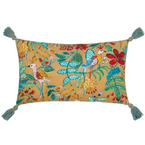Orilla Floral Tasselled Multicoloured Cushion