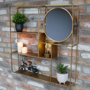 wall unit with mirror