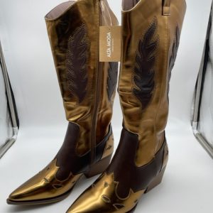 Brown and Bronze Cowboy Boots