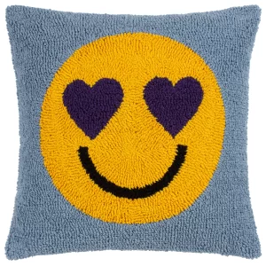 Smiley Knitted Cushion