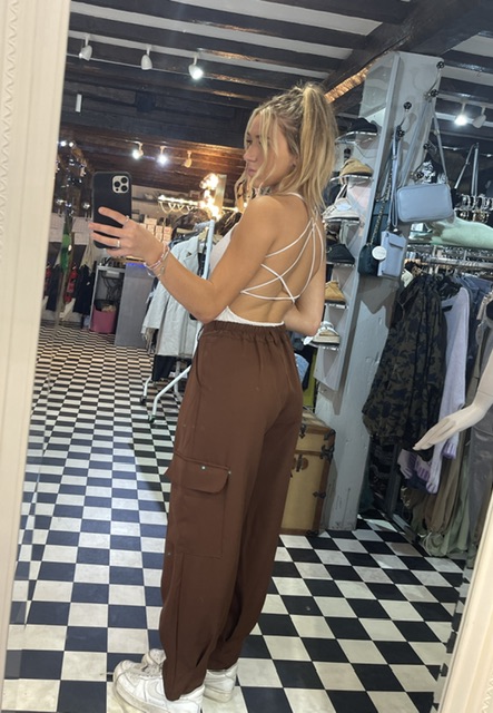 Brown Smart Cargo Trousers