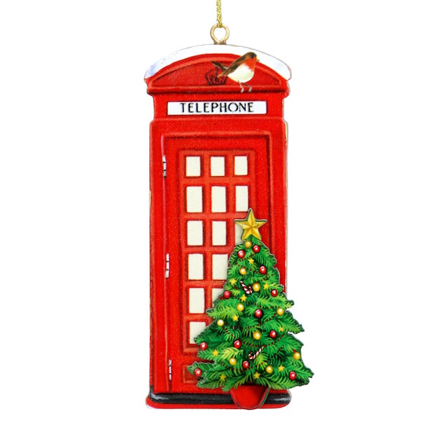 London Telephone Booth Christmas Bauble