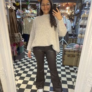 Melly & Co Brown Faux Leather Flares