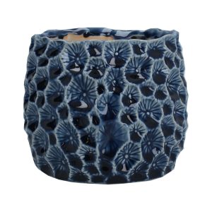 Ceramic Pot Cover 15cm - Navy Crater Code: 32015