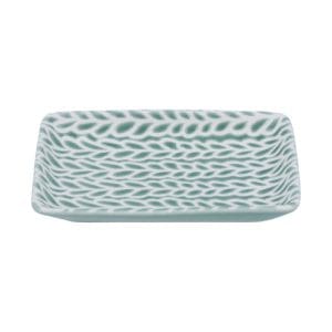 Green & White Leaves Small Trinket Dish