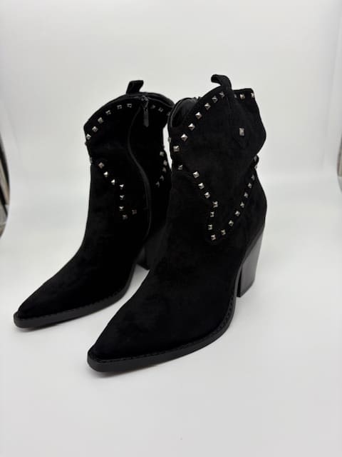 Black Stud Cowboy Boot