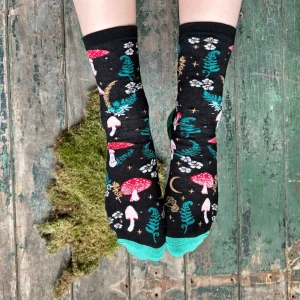 House Of Disaster Forage Black Socks