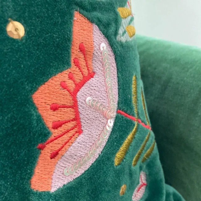 House Of Disaster Secret Garden Velvet Fox Cushion - Image 5