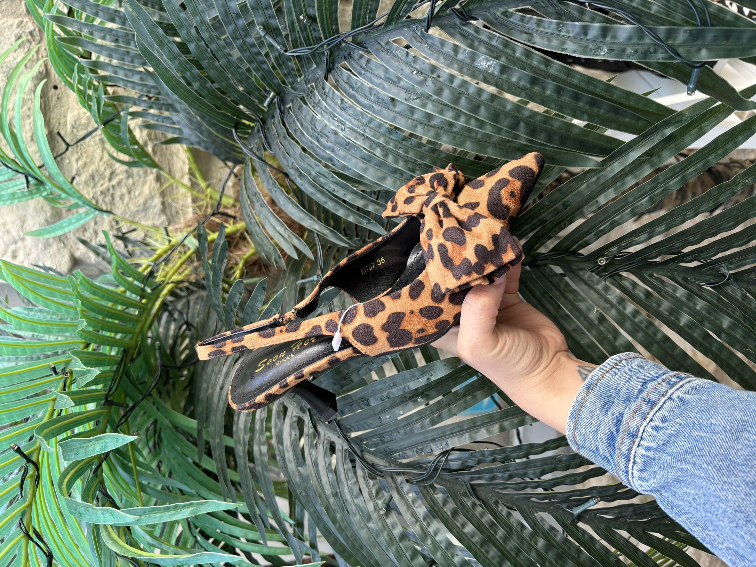Leopard Print Sling Back Heels