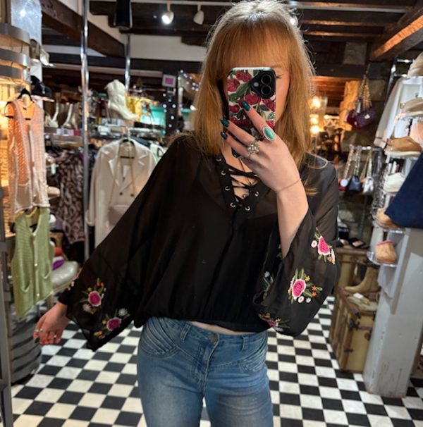 Sheer Floral Blouse in 2 Colours